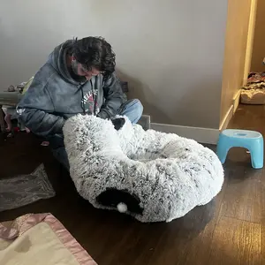 Cat nest pet cat tunnel plush warm cat tunnel foldable detachable and washable multi-functional splicing cat channel