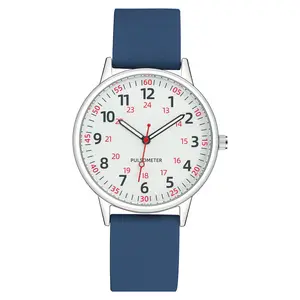 Nurse quartz watch with silicone strap, night light, water-resistant, large digits Nurse quartz watch with silicone strap, night light, water-resistant, large digits