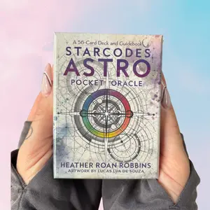 Starcodes Astro Pocket Oracle by Heather Roan Robbins - 56-Card Deck & Guidebook for Spiritual Journey & Astrological Insights - Boldly Illustrated Cards & Essential Travel Companion