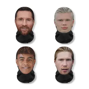 Funny Soccer Mask Full Face Elastic Mesh Breathable Fan Costume for Stadium, Festival & Party