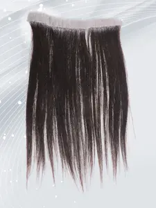 Invisible Hairline Forehead, 30.48cm Straight Human Hair Frontal Hairline Hairpiece, Invisible Hair Toppers, Natural-Looking Front Hairline Patch, Lightweight & Comfortable, Easy to Style, Perfect for Balding or Thinning Areas