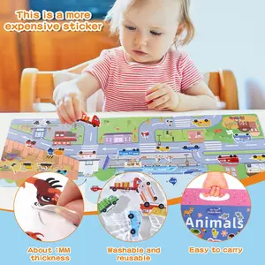 Jelly Stickers DIY Reusable Quiet Book Kids Sticker Art Early Education Toy,No Ca Prop 65 Warning