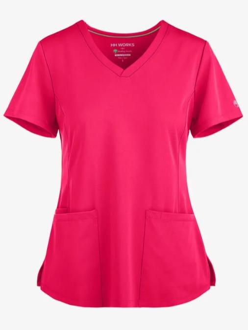 HH Works by Healing Hands Monica Women's 4-Pocket STRETCH V-Neck Scrub Top