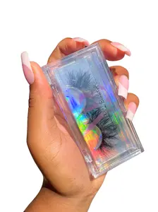 Chyna Lash - 15-25mm Real Mink Hair Lashes with Soft Cotton Band, Sterilized Hypoallergenic, 2 Lash Brushes & Reusable Hard Case