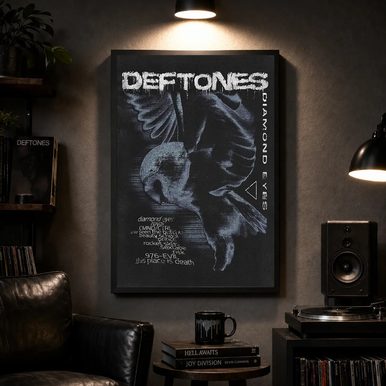 Vintage Diamond Eyes Poster Wall Decor Print, Rock Band Room Decor, Vintage Music Art Decor, Retro Y2K Grunge Shoegaze Wall Decor For Bedroom Home Room, Rock Music Lover Gift
