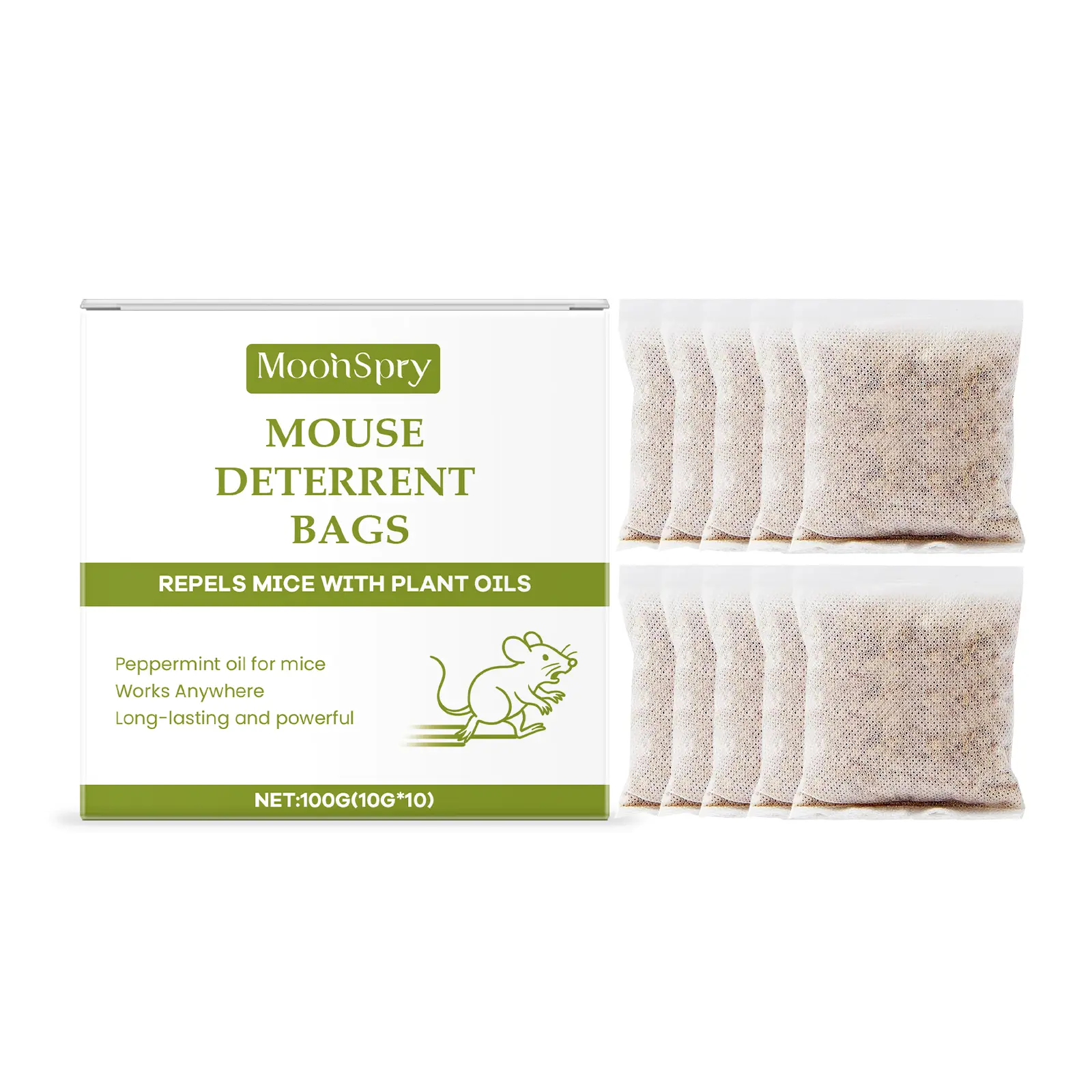 Mouse Repellent Pack Peppermint Oil Household Mouse Repellent Plant Essential Oil Indoor Rodent Repellent