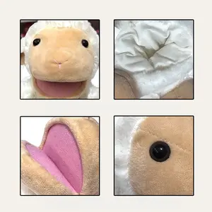 Hot-Selling Farm Animal Hand Puppets, Mouth-Opening Early Educational Puppets, Cute Cow Plush Puppet Toys