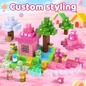 100pcs Mountain Sea Magnetic Building Blocks Set, Castle Magnet Bricks Stem Toy, Creative Educational Gift for Kids & Adults