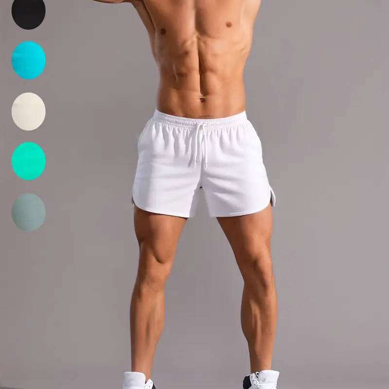 Men's Elastic Waist Quick-Dry Breathable Fitness Shorts, Sporty Shorts, Gym & Running Wear, Athletic Shorts, Comfortable Thin Fabric, Ideal for Exercise & Daily Use, Fitness Workout Shorts