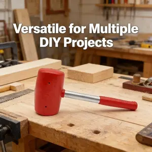 2026 New Rubber Mallet, Solid Rubber Hammer, Micro Elastic Soft Hammer, Iron Handle Non-Slip Grip, Tile Installation Tool