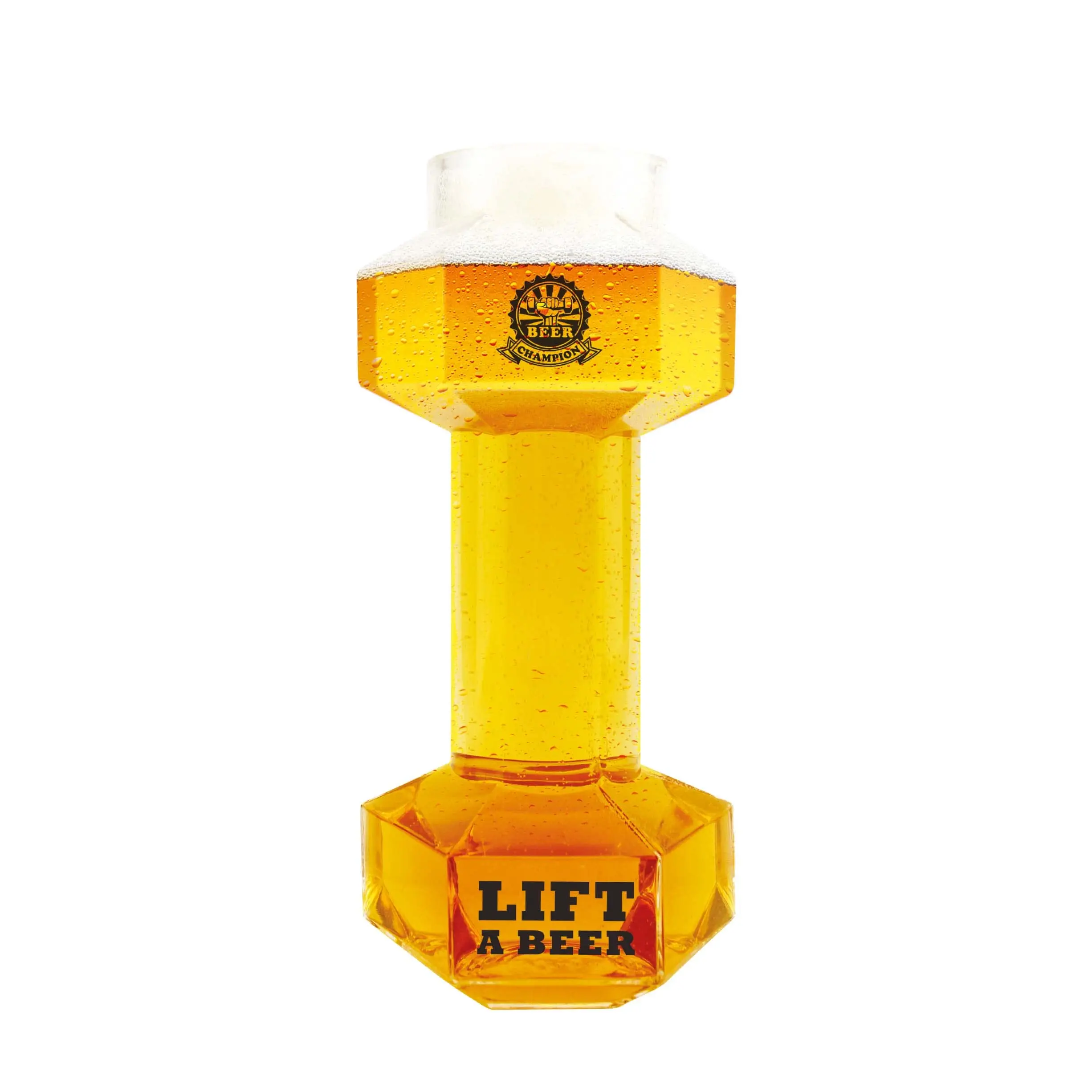 - Dumbbell Beer Glass 0.68 Litres I Personalised Gift For Men Funny Gifts Half Light Or Pilsener