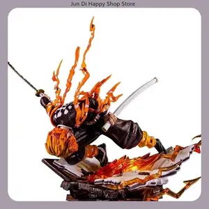 Demon Slayer Zenitsu Agatsuma Thunder Breathing PVC Anime Figure Model Statue Glowing Collection Desktop Decoration