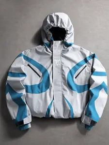 Spring Fall Thin Men's Hooded Jacket, Loose Shoulder Outerwear, Casual Y2K Style, Streetwear, Outdoor Coat, Spring Jacket