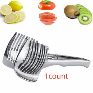 Stainless Steel Slicer for Tomatoes, Lemons, and Onions, Easy-To-Use Kitchen Tool, Durable and Efficient Food Prep Equipment