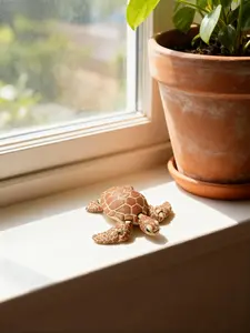3D-Printed Turtle Models Brown & Green Unique Detailed Design Ideal Gifts Home Decor Enhance Living Room Bedroom Natural Touch