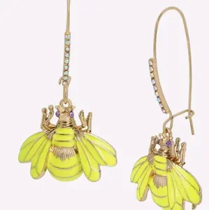 Betsey Johnson Bee Shepherd Hook Earrings