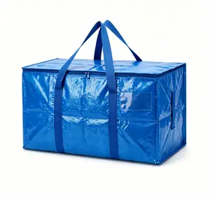 Heavy Duty Storage Bags, Large Blue Duffel Organizer, Clothes & Blanket Storage, Moving & Travel Bag, Reusable Waterproof Tote for Home & College Dorm,Essential items for moving to the dormitory in the new semester