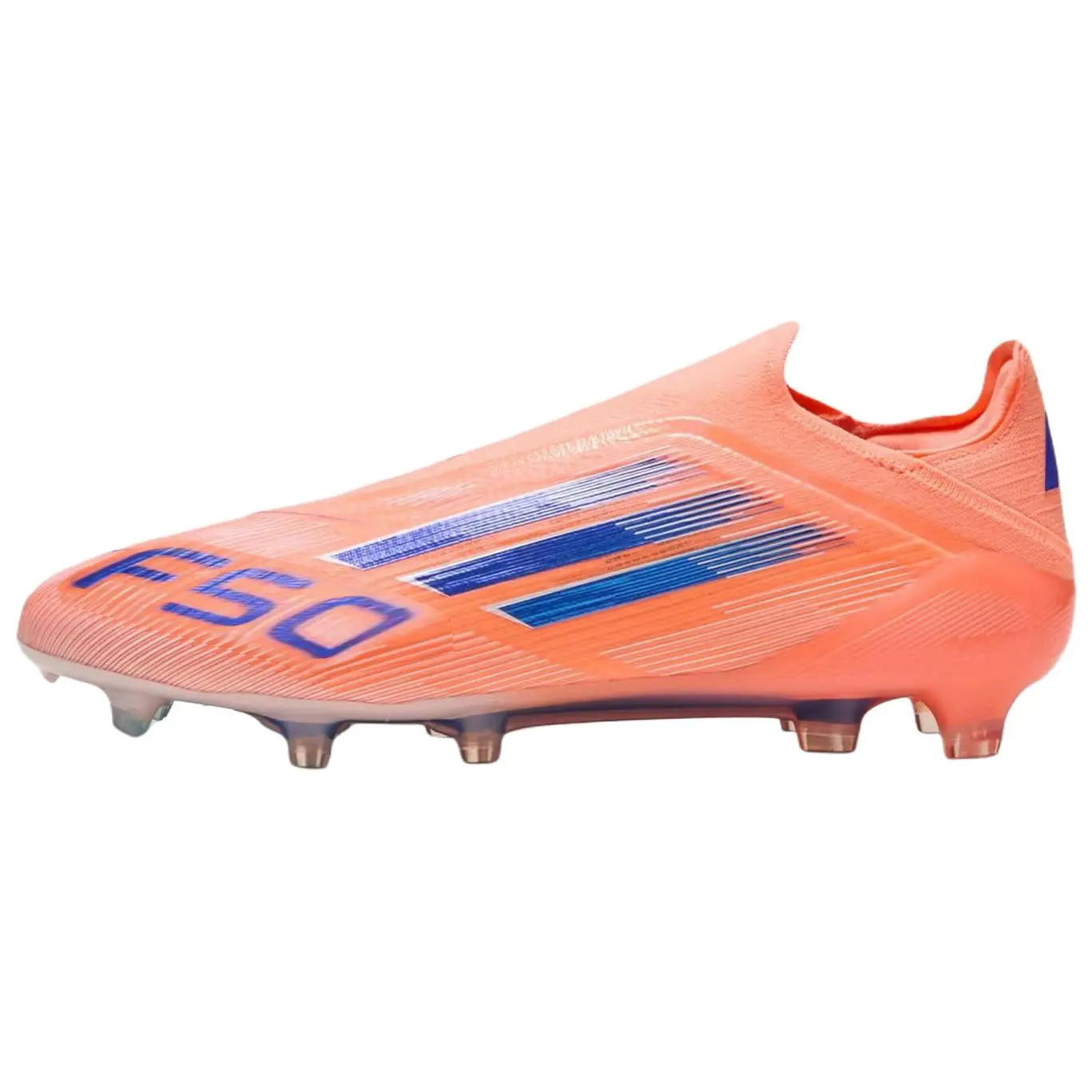 adidas F50 Elite Laceless Soccer Cleats - Beam Orange/Lucid Blue/Cloud White, Football, Outsole, Synthetic