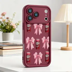 Casing For iPhone 17 16 15 14 13 12 PRO MAX PLUS dr pepper aesthetic Soft Silicone TPU Black White Red Gift Shockproof Protection Anti-Drop Protective Protector Aesthetic Phone Shell