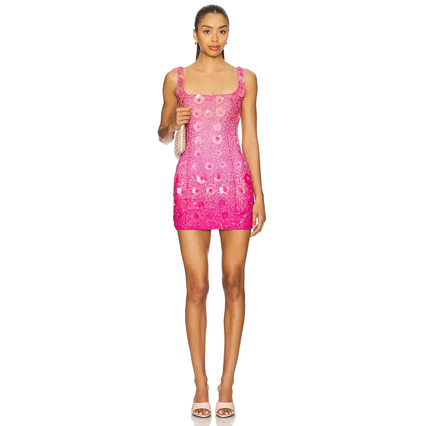 Lovers and Friends Biarritz Sequin Mini Dress in Pink Sunset Multi
