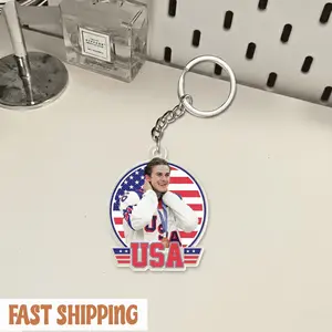 Jack Hughes USA Hockey Golden Goal Keychain, Gift For Fan