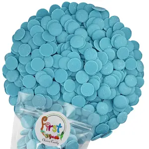 LIGHT BLUE CHOCOLATE MELTING WAFERS 1 LB BAG