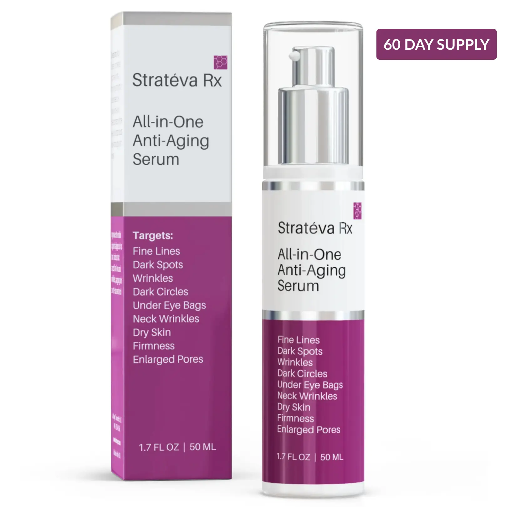 Strateva Age Defying Serum for Women — Targets Wrinkles, Sagging Skin & Dark Spots — All-in-One Skincare for Face, Eyes & Neck