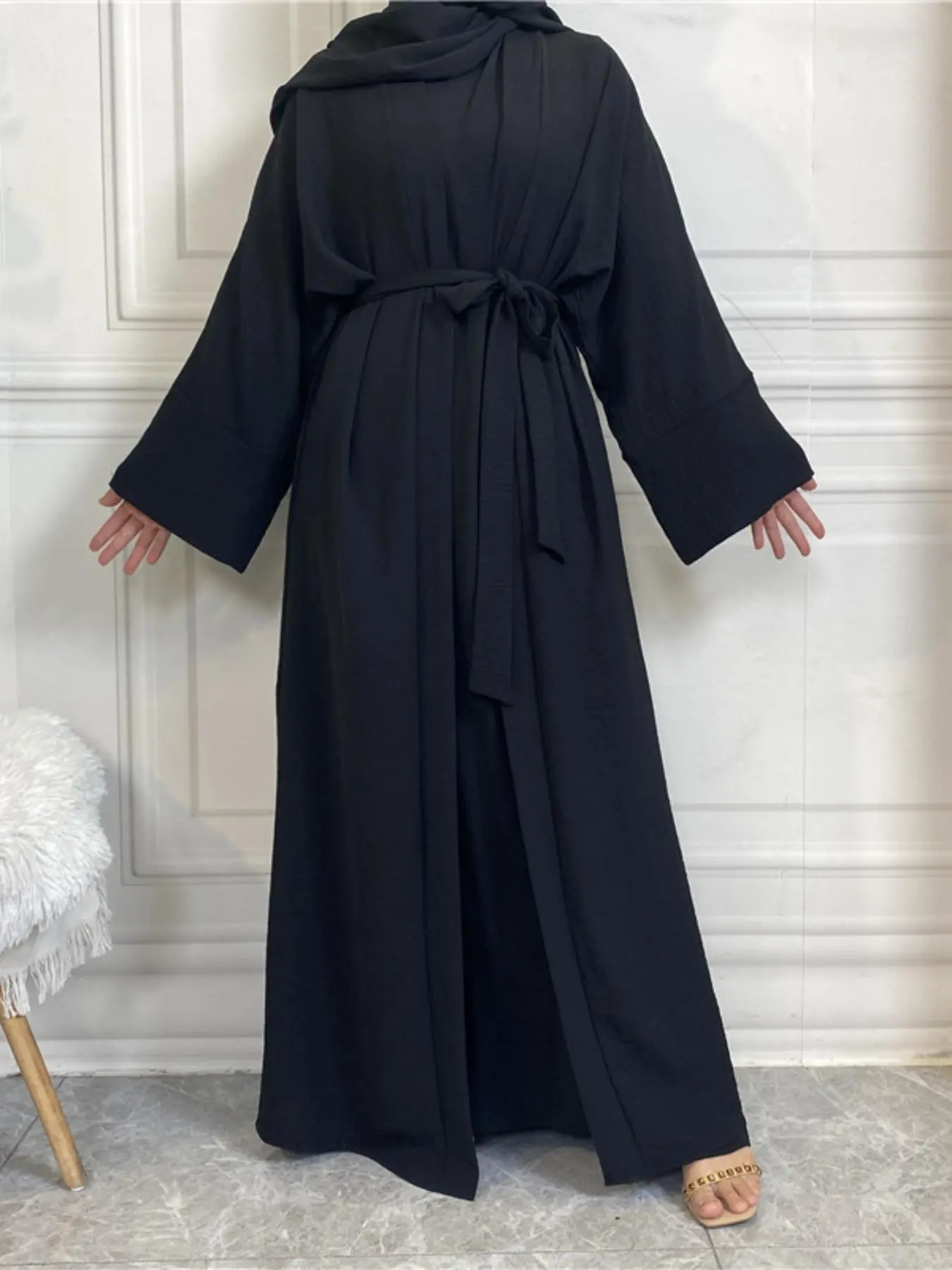 Fashion Muslim Set, Turkish Dubai Plain Women's Two-Piece Belt Tank Dress & Long Robe Set, Spring Modest Style, Classy Modest Dresses, Modest Muslim Outfits, Modest Muslim Clothing - TikTok Shop Fashion Muslim Set, Turkish Dubai Plain Women's Two-Piece Belt Tank Dress & Long Robe Set, Spring Modest Style, Classy Modest Dresses, Modest Muslim Outfits, Modest Muslim Clothing - TikTok Shop