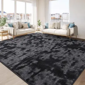Ultra Soft Modern Area Rugs for Living Room Bedroom, Tie-Dyed Thickened Memory Foam Indoor Carpets, Non-Slip Comfy Rug for Boys Girls Nursery Room Home Decor, Grey,Navy Blue,Dark Grey,Brown,Purple,5x8,6x9,7x10 Feet