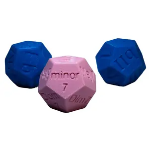 Roll-A-Chord -  Music Theory Dice Game - Blue + Pink