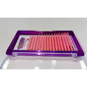Pink colored lashes