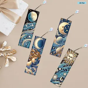 4Pcs DIY Irregular Shaped Diamonds Diamond Art Bookmark Diamond Painting Art Bookmarks for DIY Making Beginners Adult Art Craft Supplies