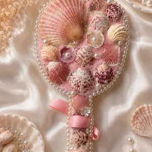 Coastal Pearl Seashell Hand Mirror