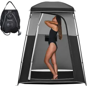 KingCamp Shower Tent – Portable Privacy Tent for Outdoor Camping, 1/2 Room Toilet Tent with Shower Bag & Dressing Room for Beach, Camping, Hiking truck bed Adjustable Bath Spa Jets