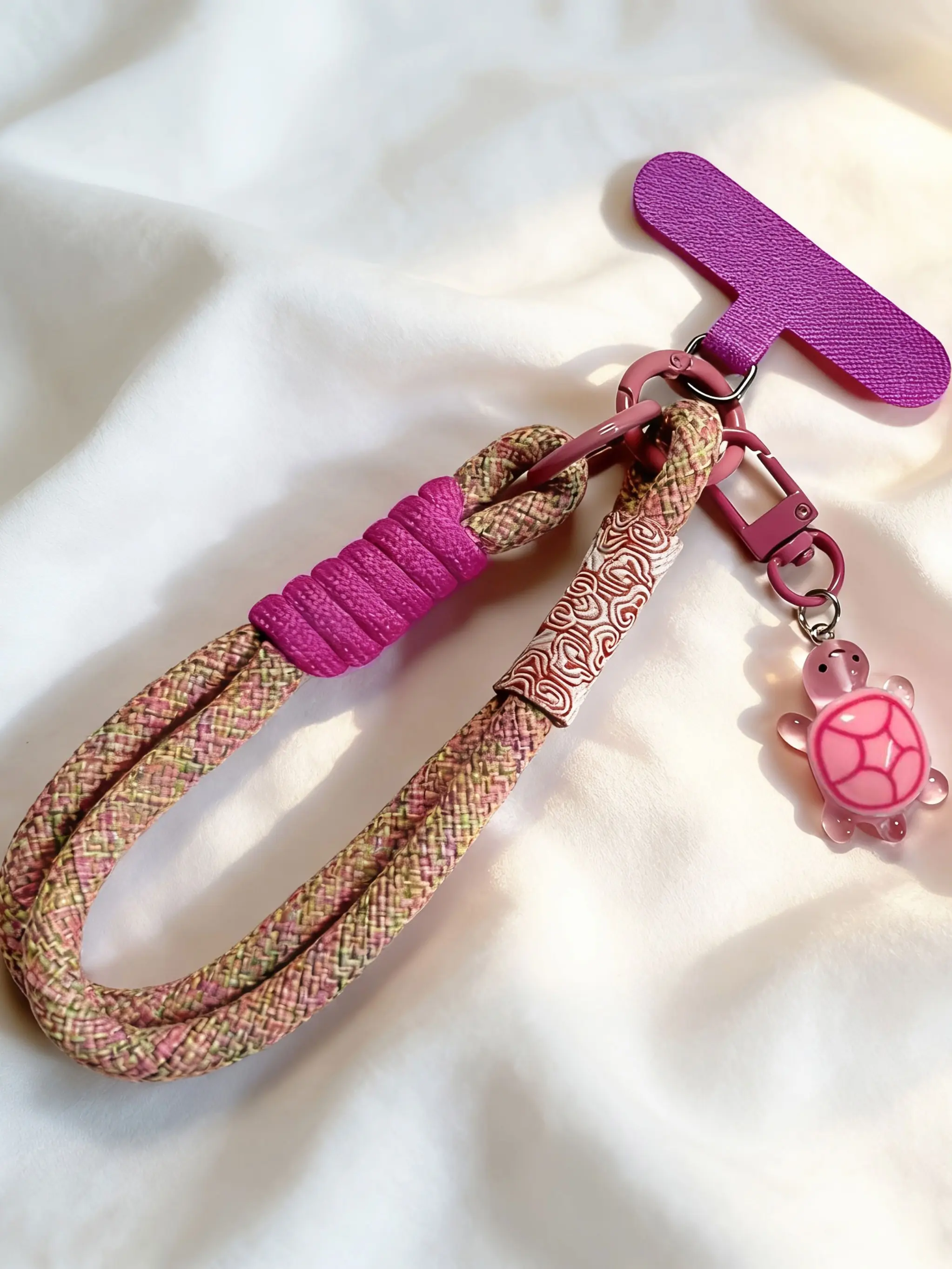 Ocean-Themed Sea Turtle Keychain Phone, Cellphone Lanyard Anti-Loss Wrist Strap Turtle Pendant bag Purse charms-Woven Nylon Phone Lanyard Phone Charm Strap Phone Bag Accessory,DIY Detachable Turtle Keyring Travel Essential Durable Phone Accessories