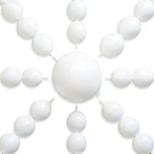 PartyWoo White Linking Balloons 100pcs 12 Inch White Link Balloons for Wedding Baby Shower Birthday Bridal Shower Graduation Engagement Princess Anniversary Party Decorations White-W04