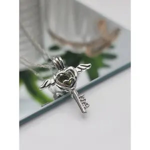 100% Genuine Natural Moldavite Heart Locker Necklace  Silver Tone