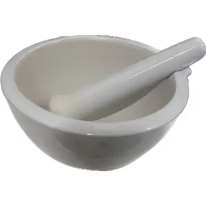 Ceramic Mortar & Pestle 7” - Durable Ceramic Mortar with Screw Design for Effective Pest Control