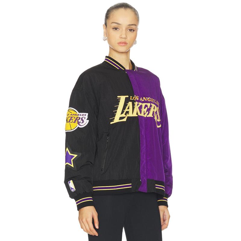 Terez x REVOLVE Eagles Multi Logo Bomber in Black & Green