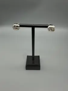 Pre-owned Gucci Arabesque Pierced Earrings 925 Silver