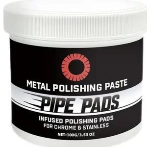 Metal Polishing Paste Pipe Infused Polishing Pads Chrome Stainless Steel Aluminum Cars Paste Protectant Scratch Remover Metal Care Kit Tarnish And Oxidation Remover