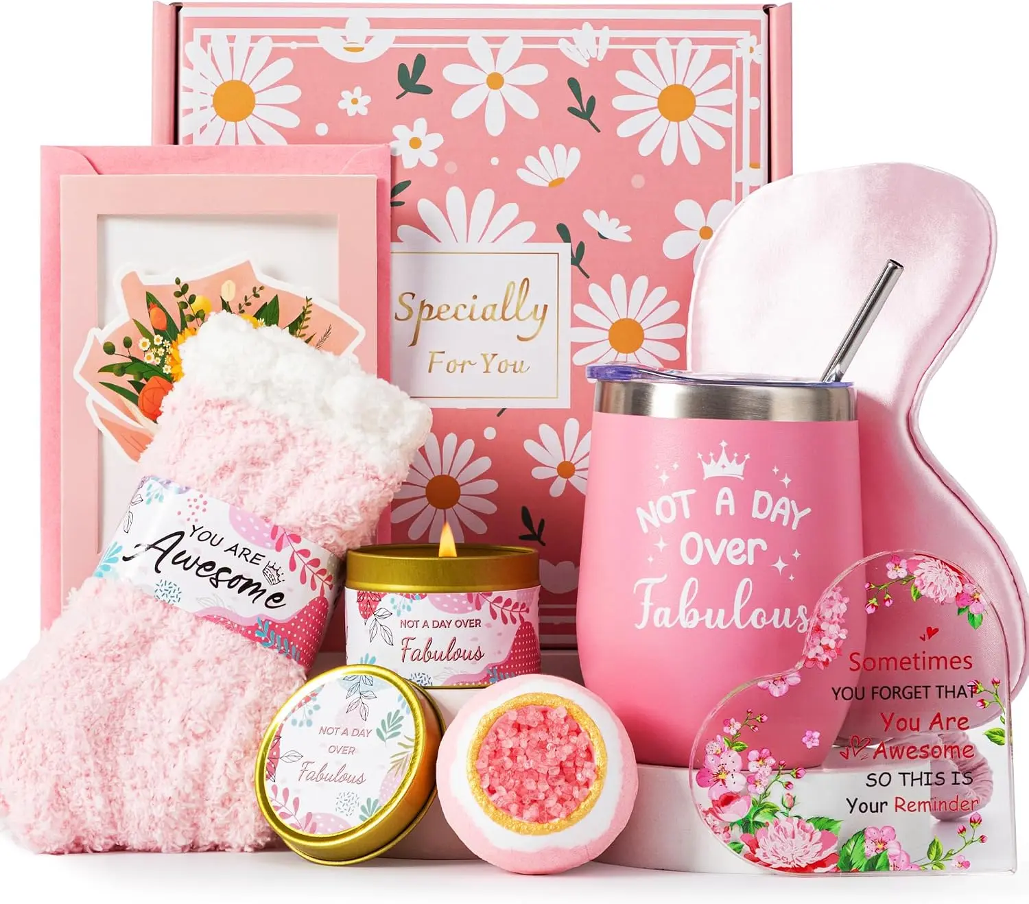 Women's Self-Care Spa Bath Gift Basket - Varied Sets for Birthday, Get Well Soon, Thinking of You Presents for Mum, Sister; Set a Thoughtful Pamper Box for Festive & Home Gifting Needs