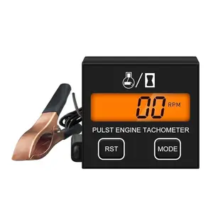 Small Digital Engine Tachometer Inductiv Replaceable Battery Waterproof for Chainsaw Marine ATV Motorcycle UTV Engine