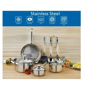 Stainless Steel 10Pc Cookware set