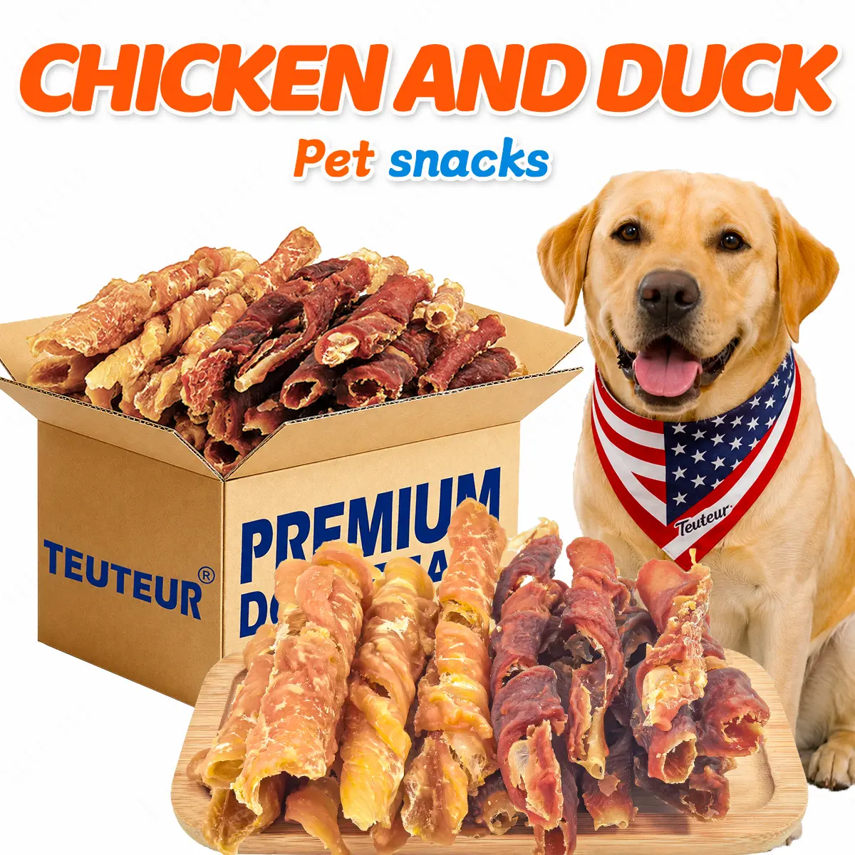 , Air Dried Chicken Breast and Duck Breast Jerky Chew Sticks, Dual Flavor Training Reward Treats for Small Dogs, Puppies and Senior Dogs, Tasty Pet Snacks for Everyday Chewing, Indoors or Outdoors high protein long-lasting dietary fiber