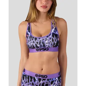 PSD Womens Ghostface Killa Racerback Sports Bra - Comfortable, Breathable, Ultra-light Fabric