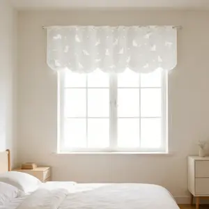 Cute Cat Embroidered Coffee Curtain, Half-Transparent Lace Short Curtain, Kitchen Cabinet Door Curtain, No Drilling Half-Curtain