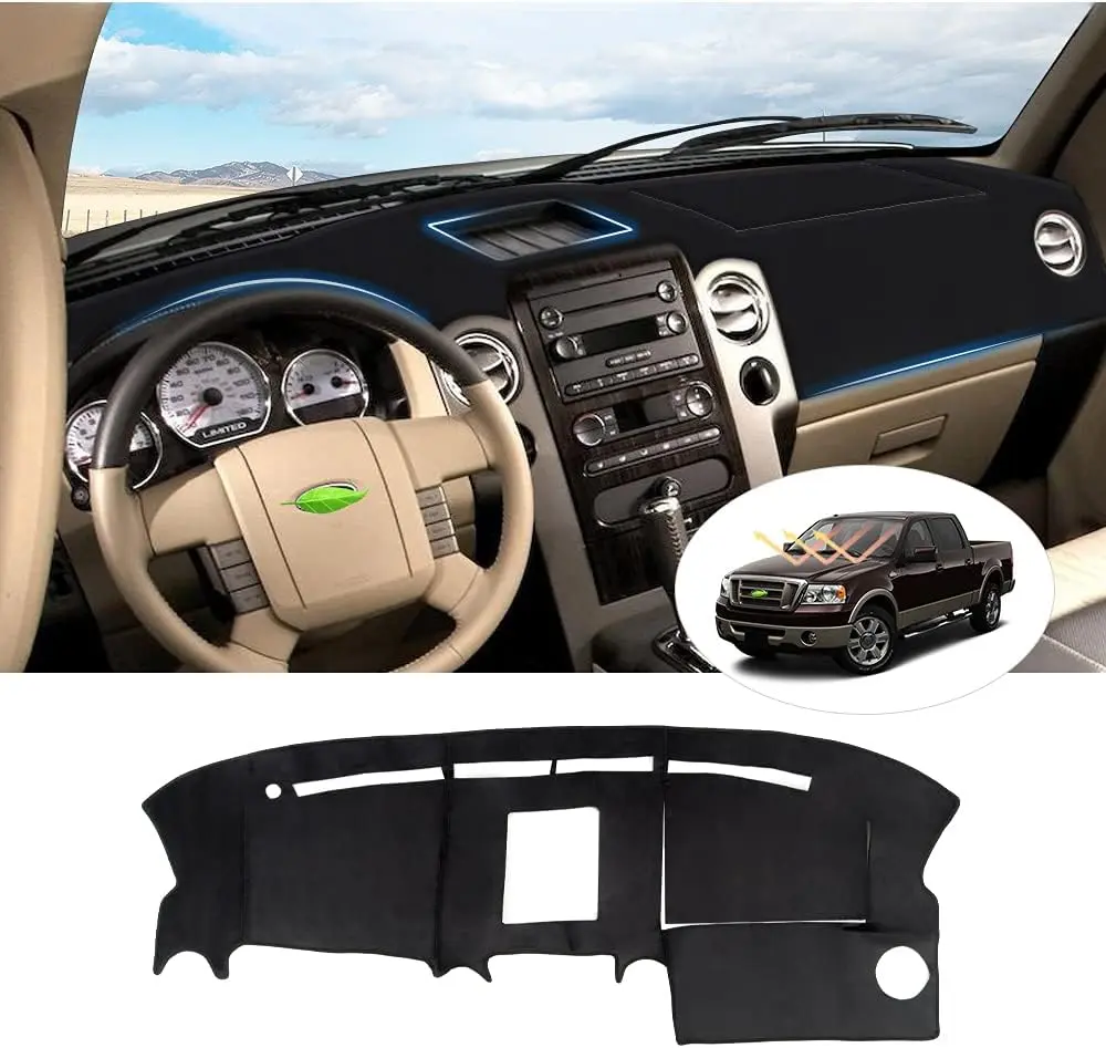 KUST Dashboard Cover Car Mat for Ford F150 2004-2008, Anti-Slip Mesh Protector Sunshade No-Glare Auto Accessories, Anti Slip Pad for Car Dashboard Interior Accessory Kit with Manufacturer Warranty