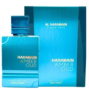 Al Haramain Unisex Amber Oud Aqua Dubai Extrait de Parfum Spray 3.38 oz Fragrances in Blue Box