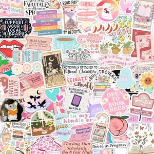 106 PCS Stickers for Kindle Bookish Romantasy, Book Holographic Sticker Pack Reading Booktok Glitter Vinyl Decals for Laptop Ebook Readers Water Bottles Skin Scrapbook Waterproof (106)